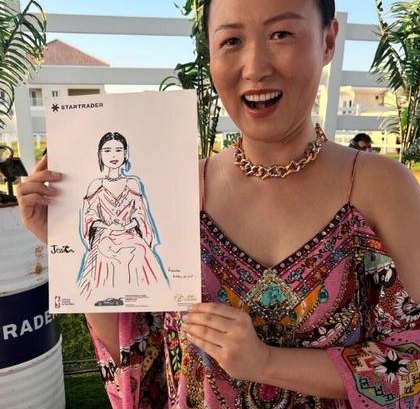 Startrader: Guest portraits on partner-branded cards