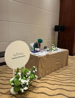 Fashion illustration station: Set up in any ballroom