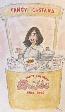 Fancy Custard Brûlée: Brand illustration