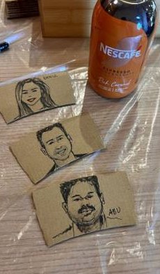 Nescafé: Portraits on cup sleeves